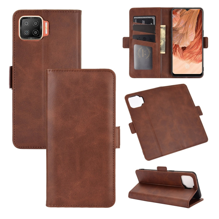 For OPPO F17 Dual-side Magnetic Buckle Horizontal Flip Leather Case with Holder & Card Slots & Wallet