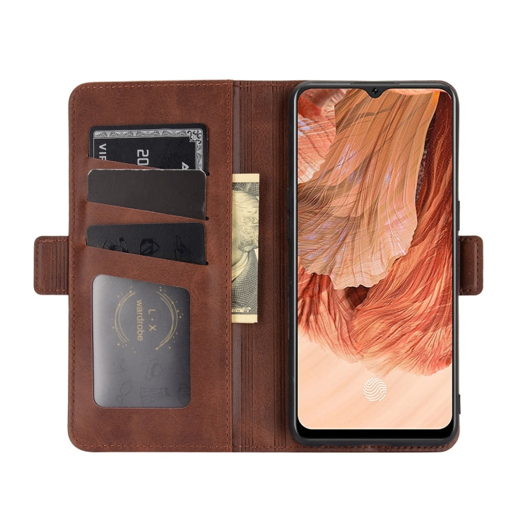 For OPPO F17 Dual-side Magnetic Buckle Horizontal Flip Leather Case with Holder & Card Slots & Wallet