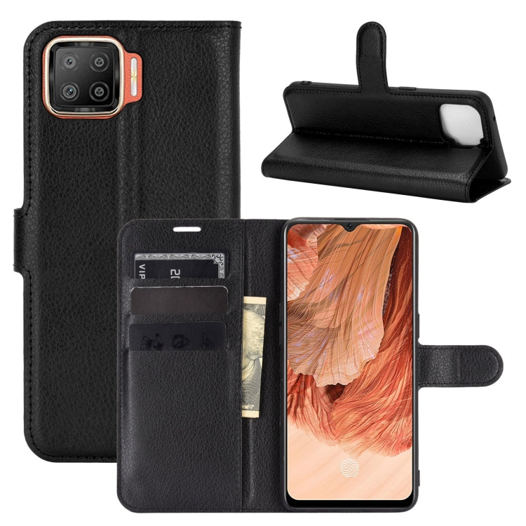For OPPO F17 Litchi Texture Horizontal Flip Protective Case with Holder & Card Slots & Wallet
