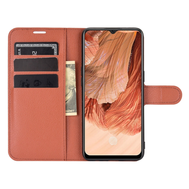 For OPPO F17 Litchi Texture Horizontal Flip Protective Case with Holder & Card Slots & Wallet