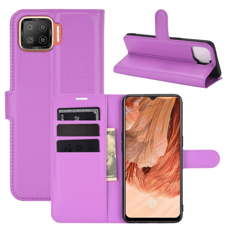 For OPPO F17 Litchi Texture Horizontal Flip Protective Case with Holder & Card Slots & Wallet