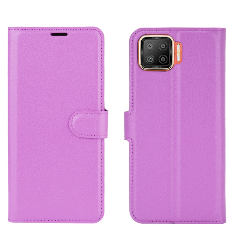 For OPPO F17 Litchi Texture Horizontal Flip Protective Case with Holder & Card Slots & Wallet