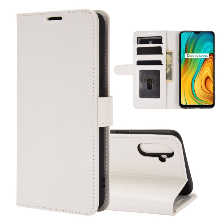 For OPPO Realme C3 without Fingerprint R64 Texture Single Horizontal Flip Protective Case with Holder & Card Slots & Wallet& Photo Frame