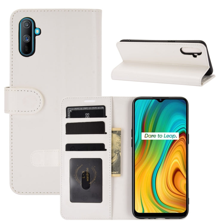 For OPPO Realme C3 without Fingerprint R64 Texture Single Horizontal Flip Protective Case with Holder & Card Slots & Wallet& Photo Frame