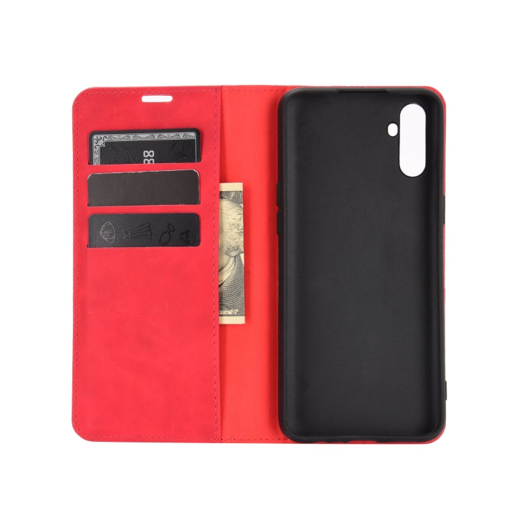 For OPPO Realme C3 without Fingerprint Retro-skin Business Magnetic Suction Leather Case with Holder & Card Slots & Wallet