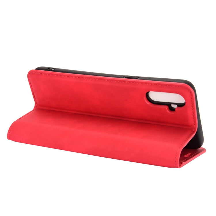 For OPPO Realme C3 without Fingerprint Retro-skin Business Magnetic Suction Leather Case with Holder & Card Slots & Wallet