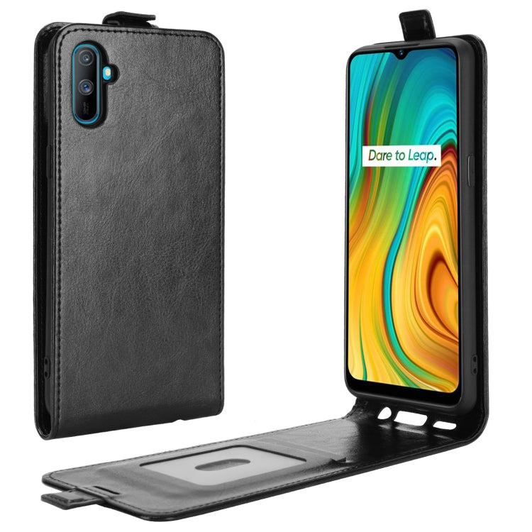 For OPPO Realme C3 without Fingerprint R64 Texture Single Vertical Flip Leather Protective Case with Card Slots & Photo Frame