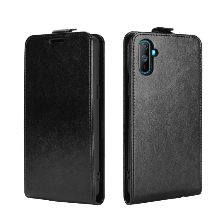 For OPPO Realme C3 without Fingerprint R64 Texture Single Vertical Flip Leather Protective Case with Card Slots & Photo Frame