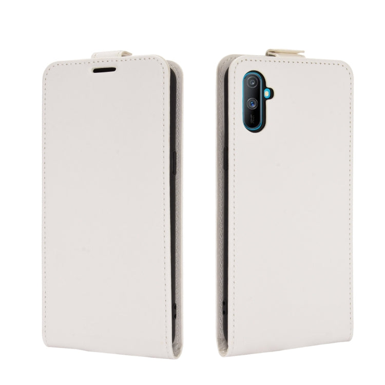 For OPPO Realme C3 without Fingerprint R64 Texture Single Vertical Flip Leather Protective Case with Card Slots & Photo Frame