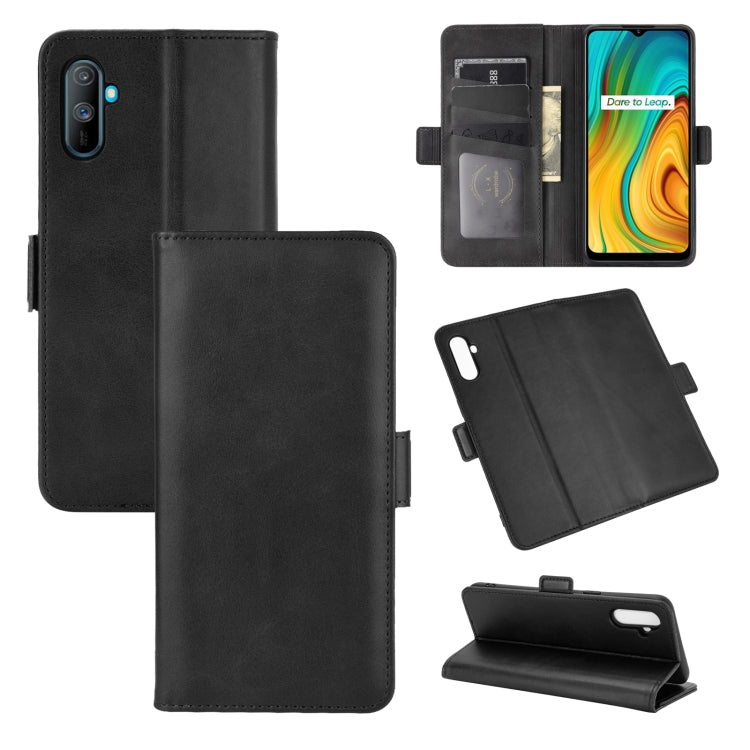 For OPPO Realme C3 without Fingerprint Dual-side Magnetic Buckle Horizontal Flip Leather Case with Holder & Card Slots & Wallet
