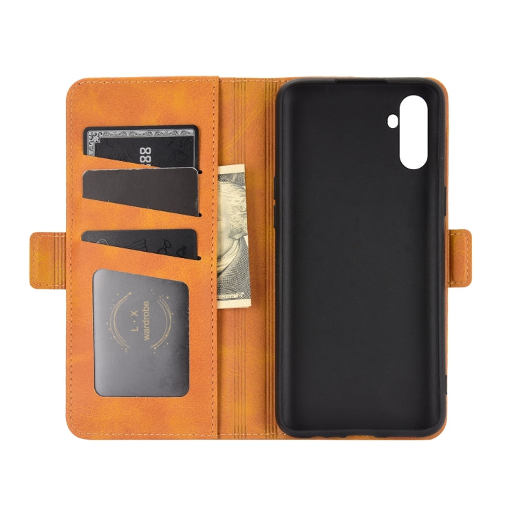 For OPPO Realme C3 without Fingerprint Dual-side Magnetic Buckle Horizontal Flip Leather Case with Holder & Card Slots & Wallet