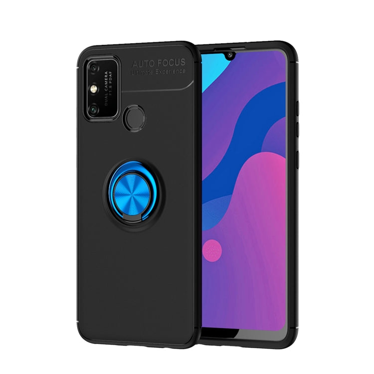 For OPPO Realme 7i Metal Ring Holder 360 Degree Rotating TPU Case