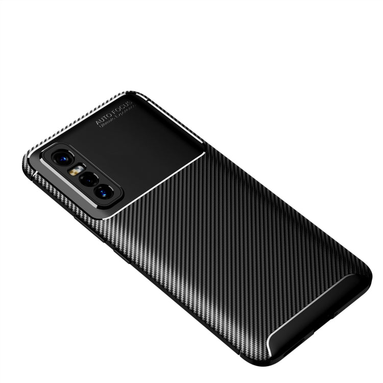 For vivo Y73s Carbon Fiber Texture Shockproof TPU Case