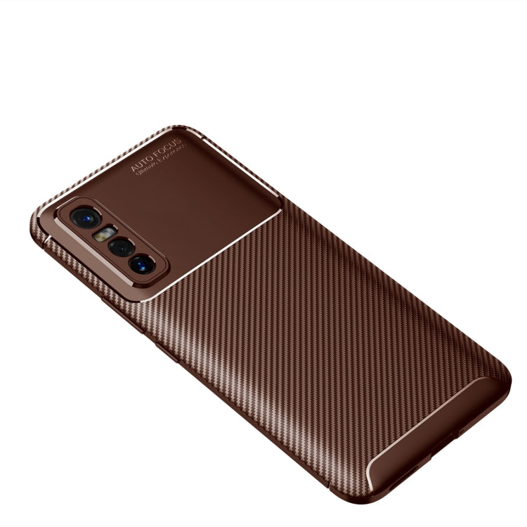 For vivo Y73s Carbon Fiber Texture Shockproof TPU Case