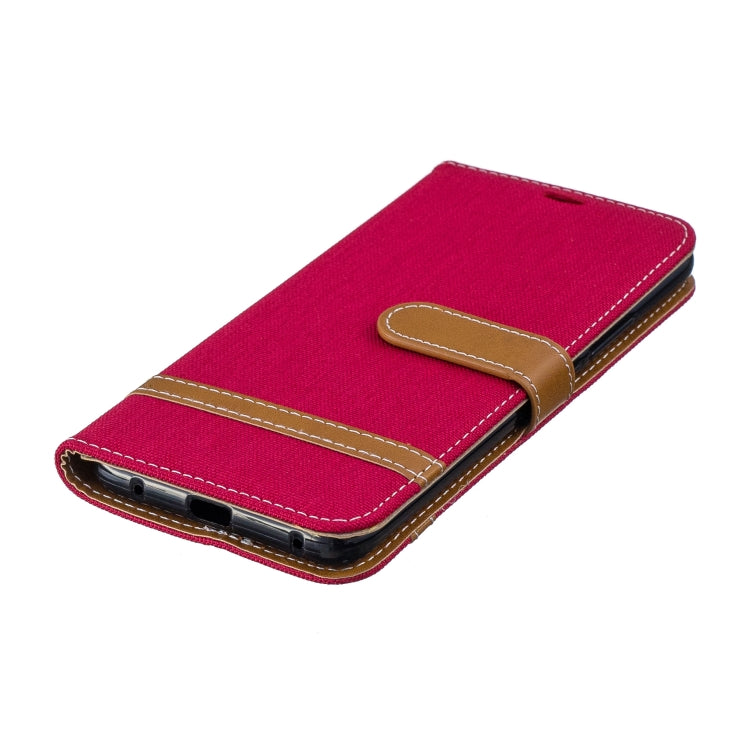Color Matching Denim Texture Leather Case for Huawei Mate 20 Pro, with Holder & Card Slots & Wallet & Lanyard