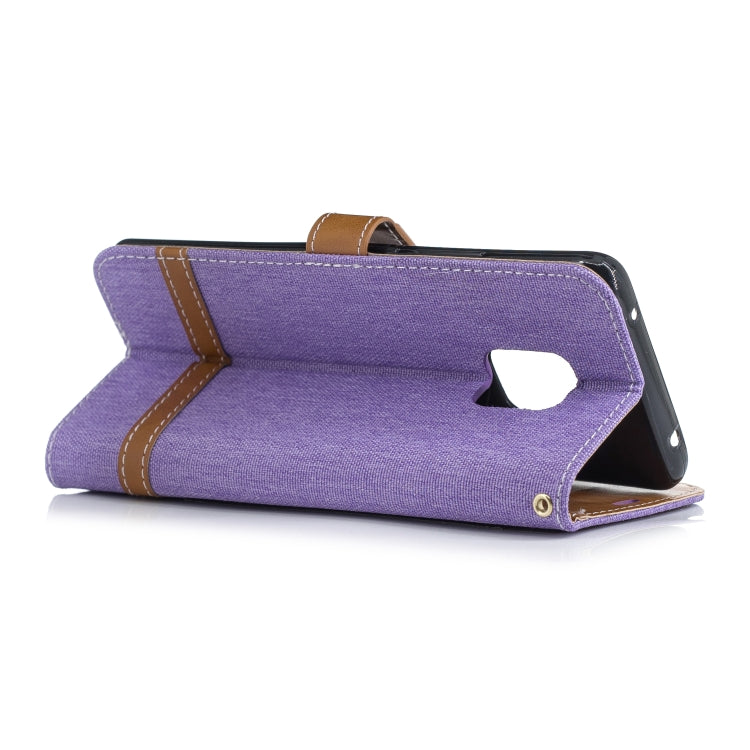 Color Matching Denim Texture Leather Case for Huawei Mate 20 Pro, with Holder & Card Slots & Wallet & Lanyard