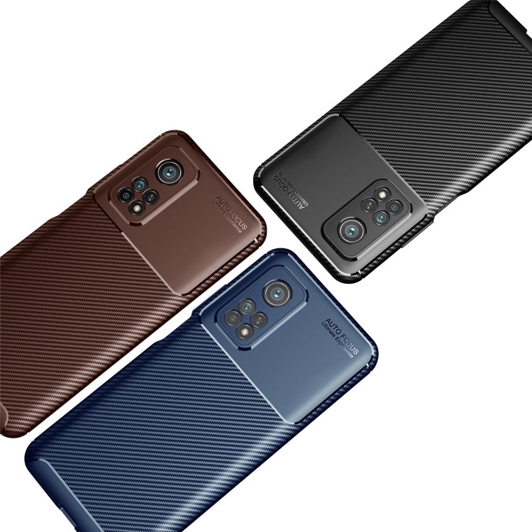 For Xiaomi Mi 10T Carbon Fiber Texture Shockproof TPU Case