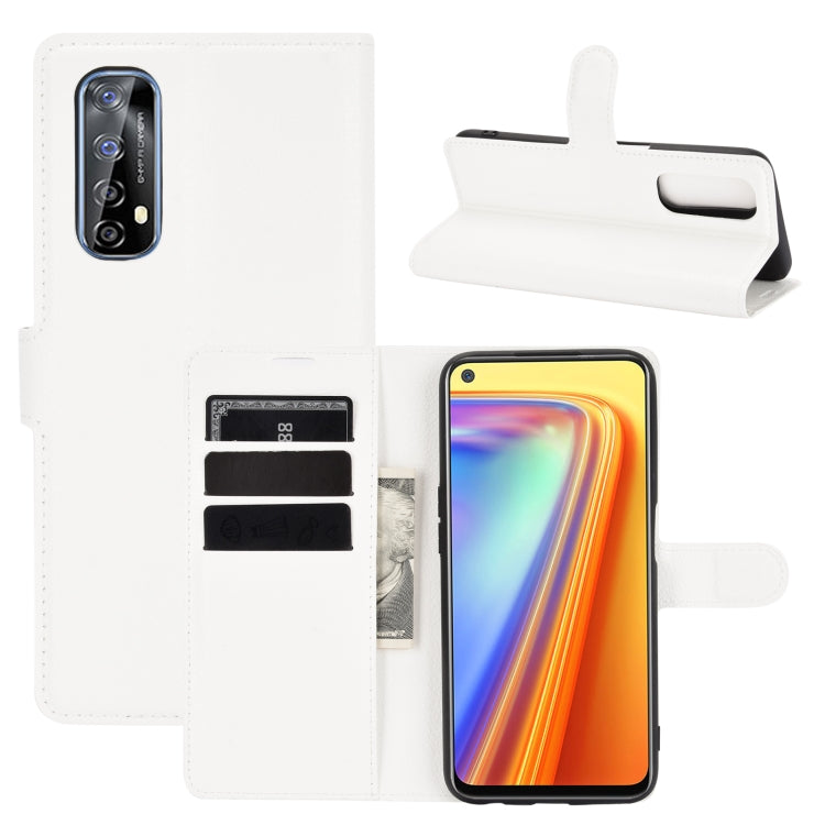 For OPPO Realme 7 Litchi Texture Horizontal Flip Protective Case with Holder & Card Slots & Wallet