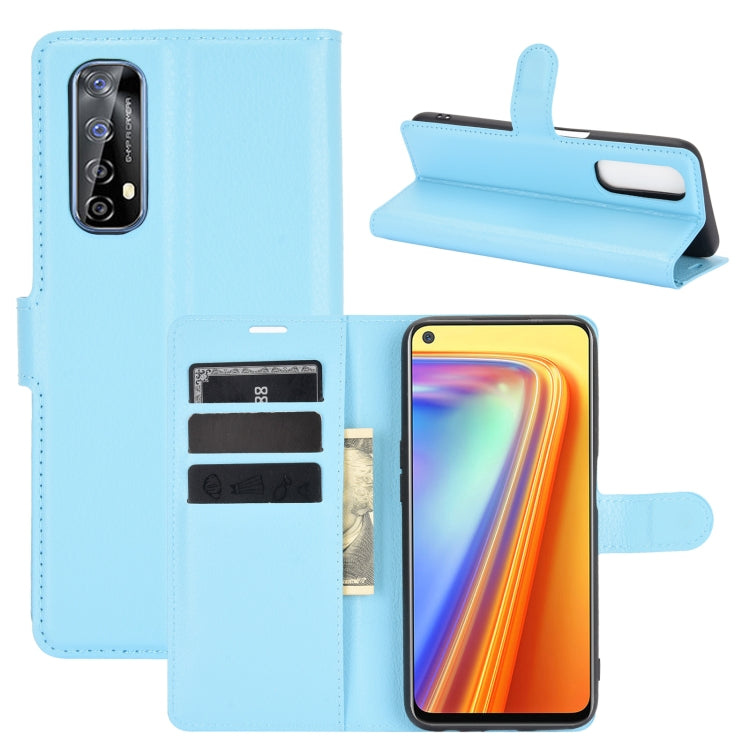 For OPPO Realme 7 Litchi Texture Horizontal Flip Protective Case with Holder & Card Slots & Wallet