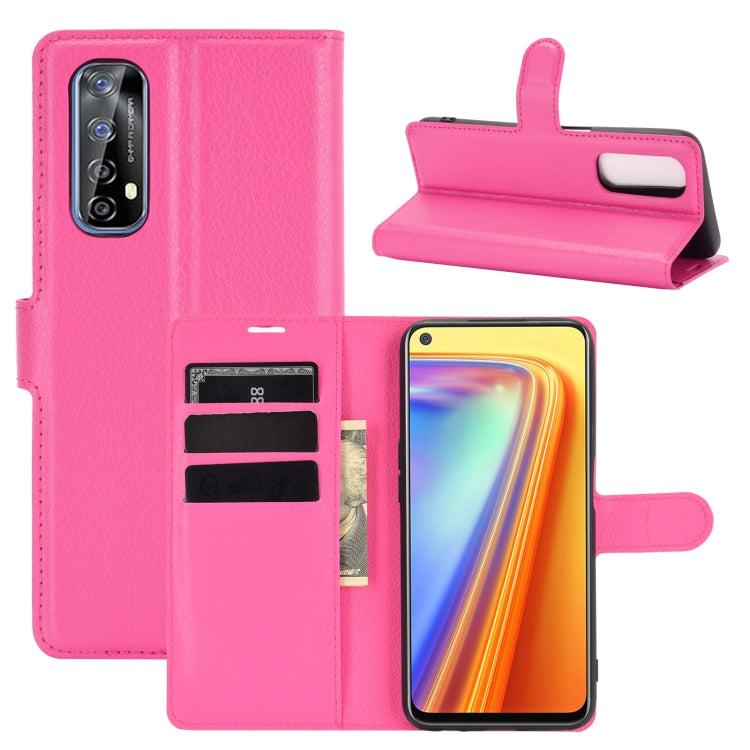 For OPPO Realme 7 Litchi Texture Horizontal Flip Protective Case with Holder & Card Slots & Wallet