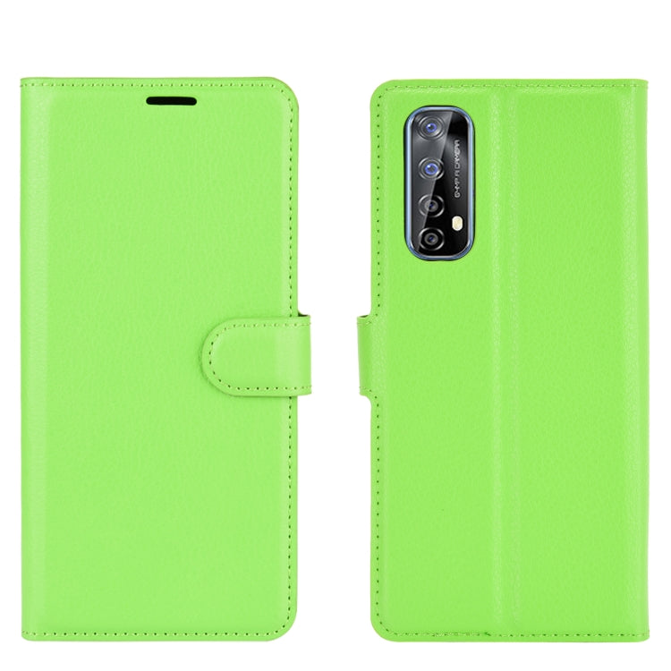 For OPPO Realme 7 Litchi Texture Horizontal Flip Protective Case with Holder & Card Slots & Wallet