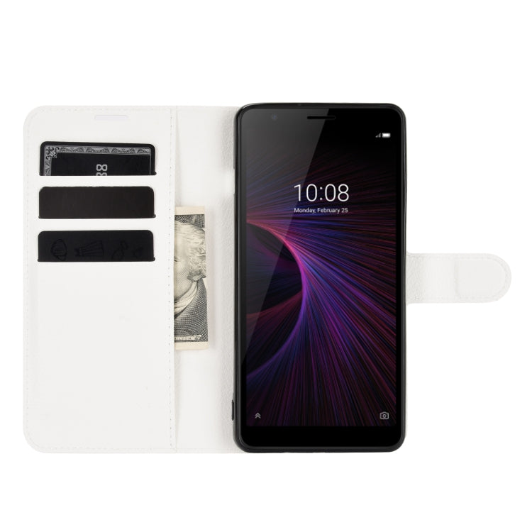 For ZTE Blade L210 Litchi Texture Horizontal Flip Protective Case with Holder & Card Slots & Wallet