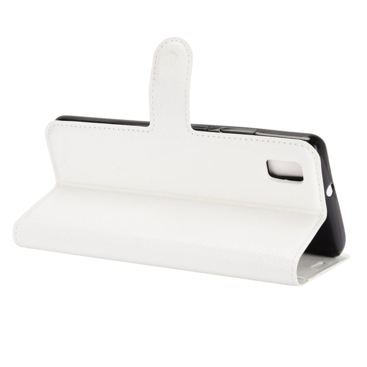 For ZTE Blade L210 Litchi Texture Horizontal Flip Protective Case with Holder & Card Slots & Wallet