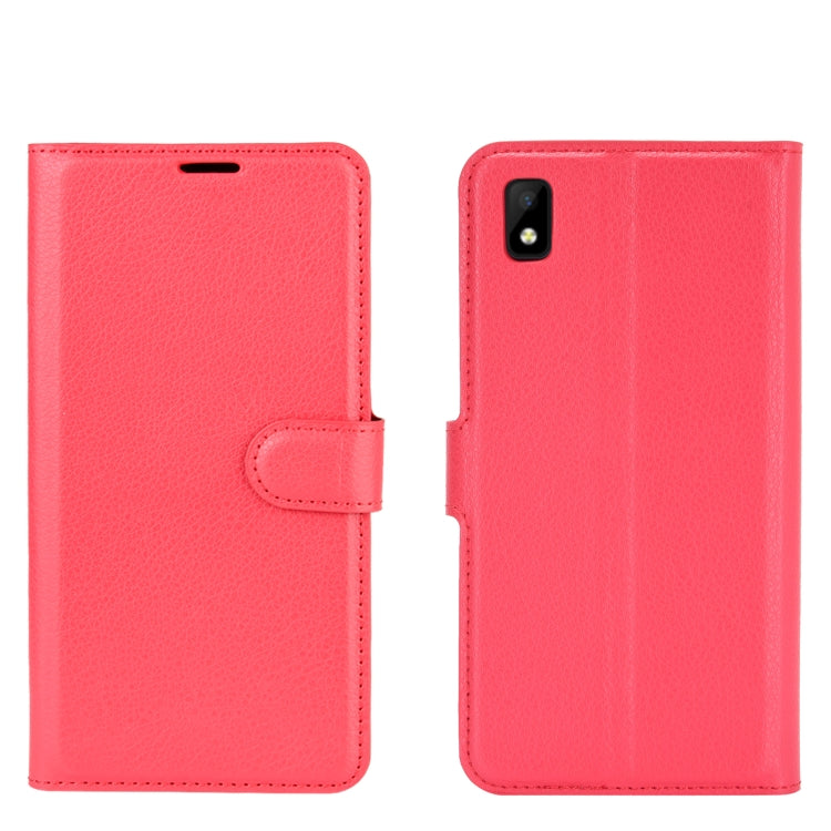 For ZTE Blade L210 Litchi Texture Horizontal Flip Protective Case with Holder & Card Slots & Wallet