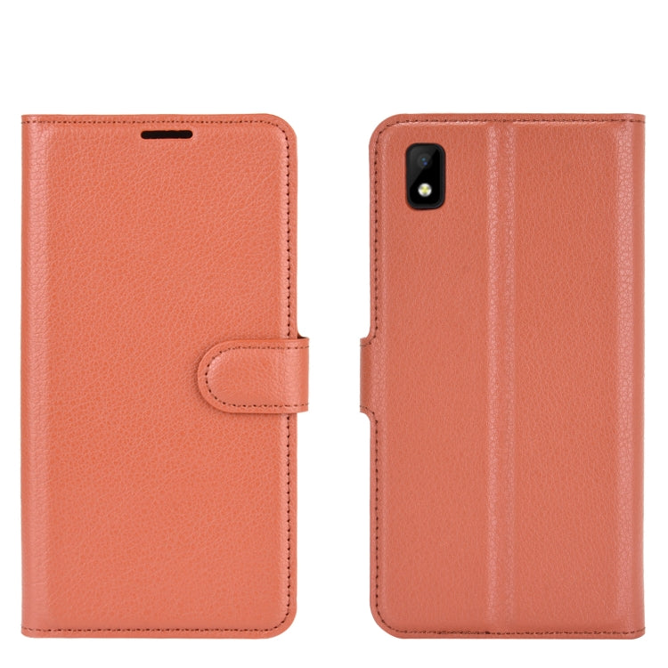For ZTE Blade L210 Litchi Texture Horizontal Flip Protective Case with Holder & Card Slots & Wallet