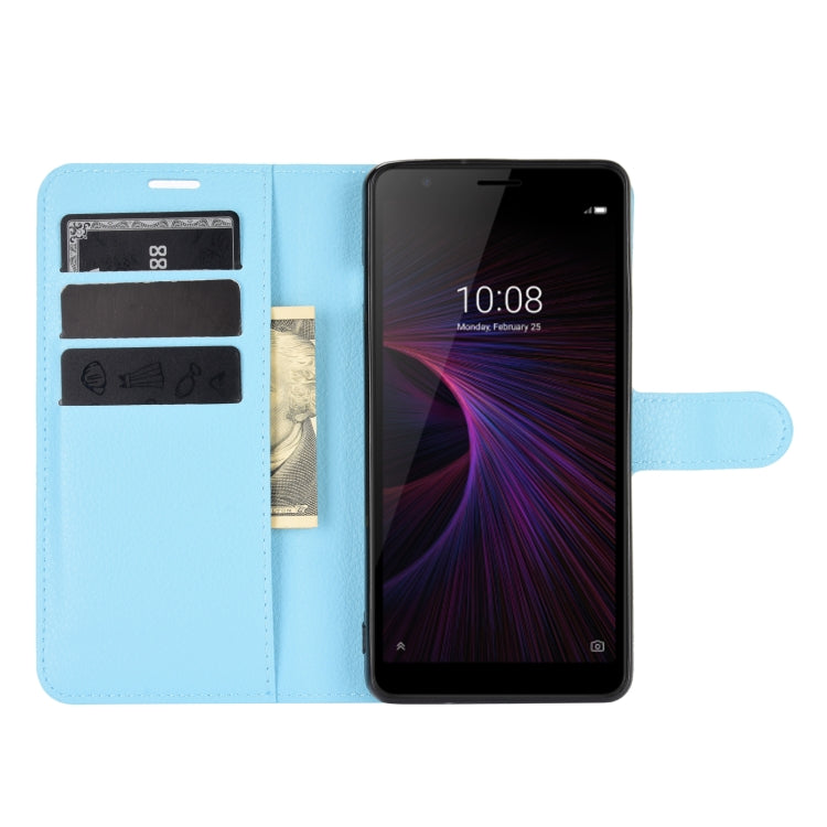 For ZTE Blade L210 Litchi Texture Horizontal Flip Protective Case with Holder & Card Slots & Wallet