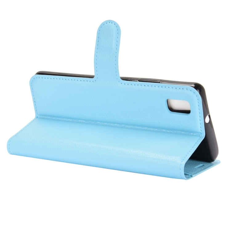 For ZTE Blade L210 Litchi Texture Horizontal Flip Protective Case with Holder & Card Slots & Wallet