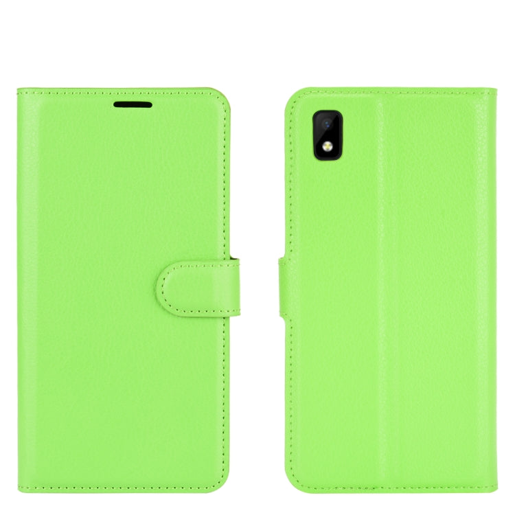 For ZTE Blade L210 Litchi Texture Horizontal Flip Protective Case with Holder & Card Slots & Wallet