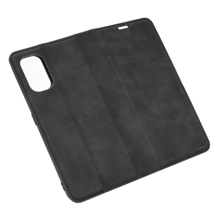 For OPPO Realme 7 Pro Retro-skin Business Magnetic Suction Leather Case with Holder & Card Slots & Wallet