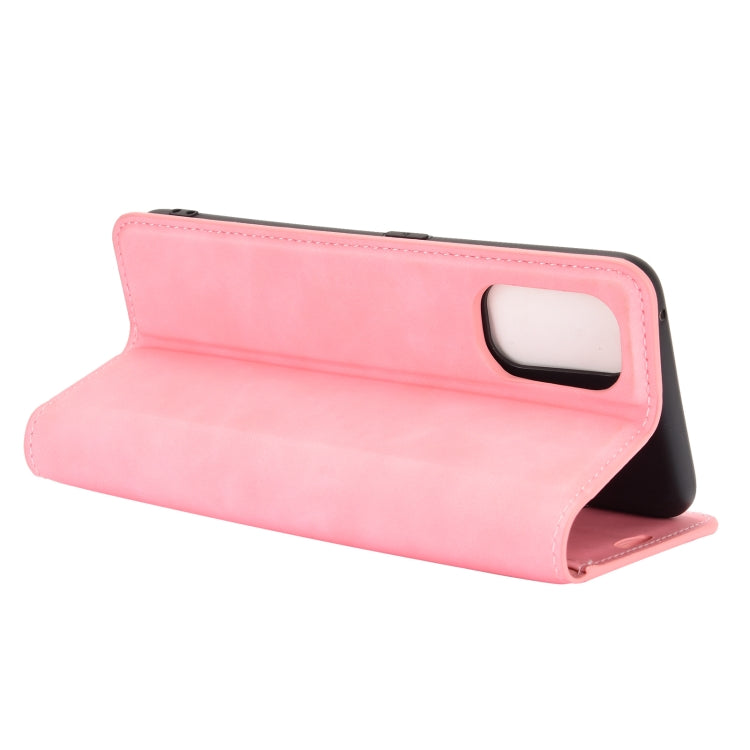 For OPPO Realme 7 Pro Retro-skin Business Magnetic Suction Leather Case with Holder & Card Slots & Wallet