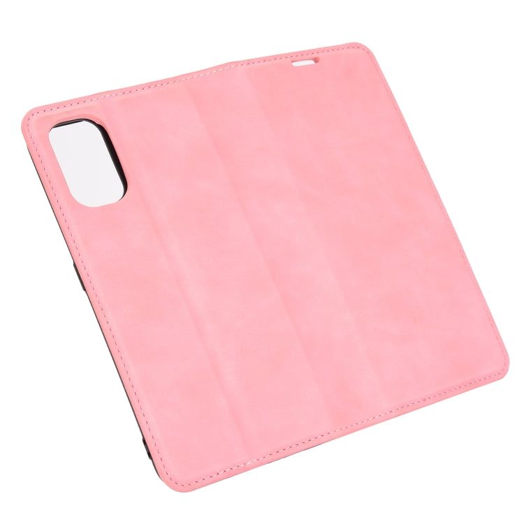 For OPPO Realme 7 Pro Retro-skin Business Magnetic Suction Leather Case with Holder & Card Slots & Wallet