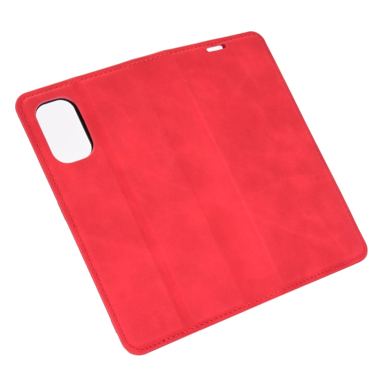 For OPPO Realme 7 Pro Retro-skin Business Magnetic Suction Leather Case with Holder & Card Slots & Wallet