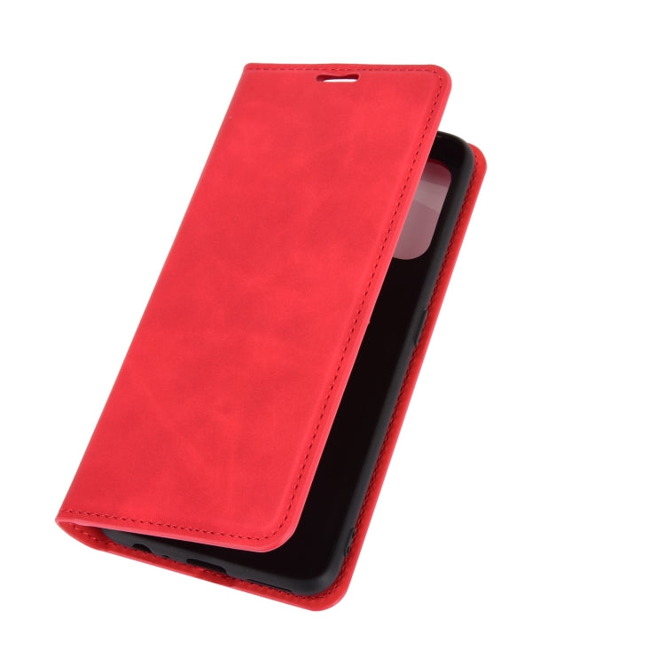 For OPPO Realme 7 Pro Retro-skin Business Magnetic Suction Leather Case with Holder & Card Slots & Wallet