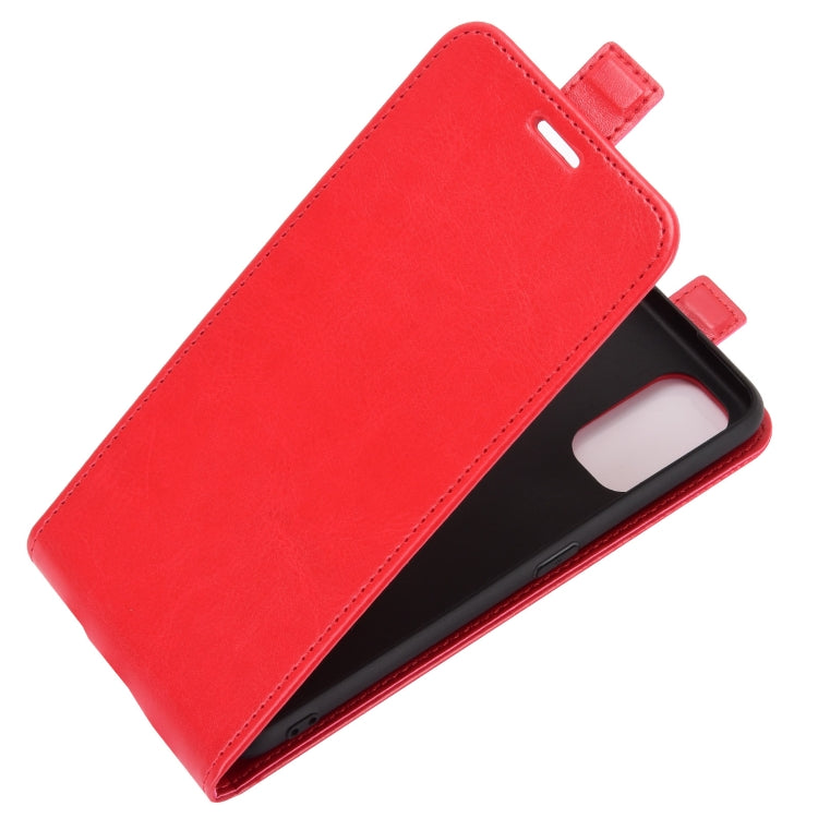 For OPPO Realme 7 Pro R64 Texture Single Vertical Flip Leather Protective Case with Card Slots & Photo Frame