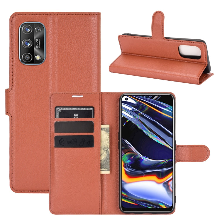 For OPPO Realme 7 Pro Litchi Texture Horizontal Flip Protective Case with Holder & Card Slots & Wallet