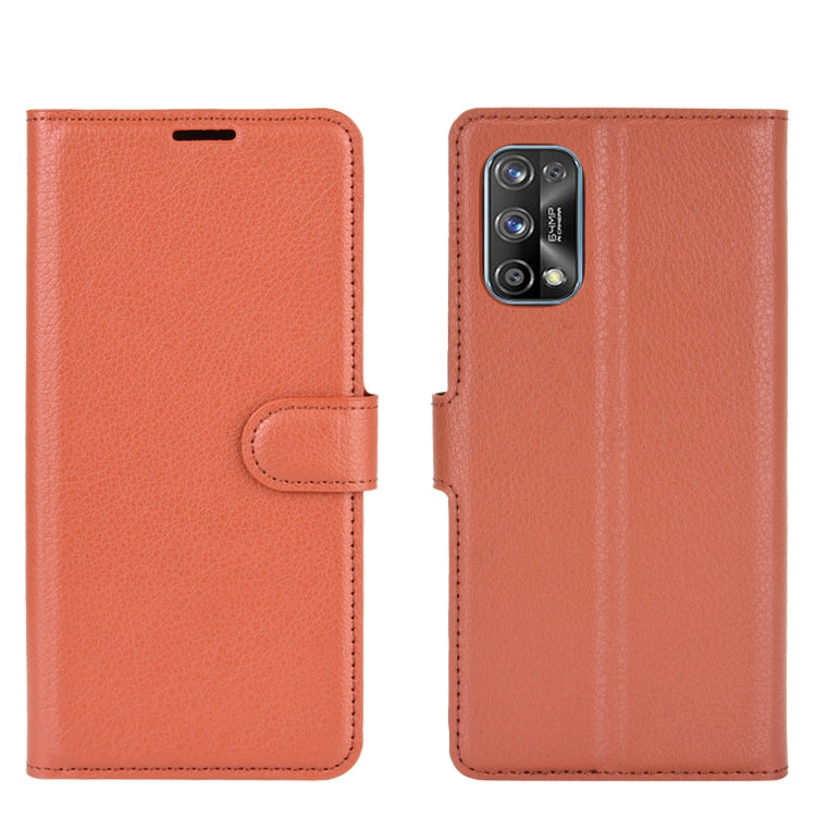 For OPPO Realme 7 Pro Litchi Texture Horizontal Flip Protective Case with Holder & Card Slots & Wallet