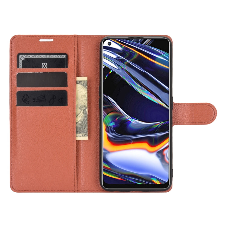 For OPPO Realme 7 Pro Litchi Texture Horizontal Flip Protective Case with Holder & Card Slots & Wallet
