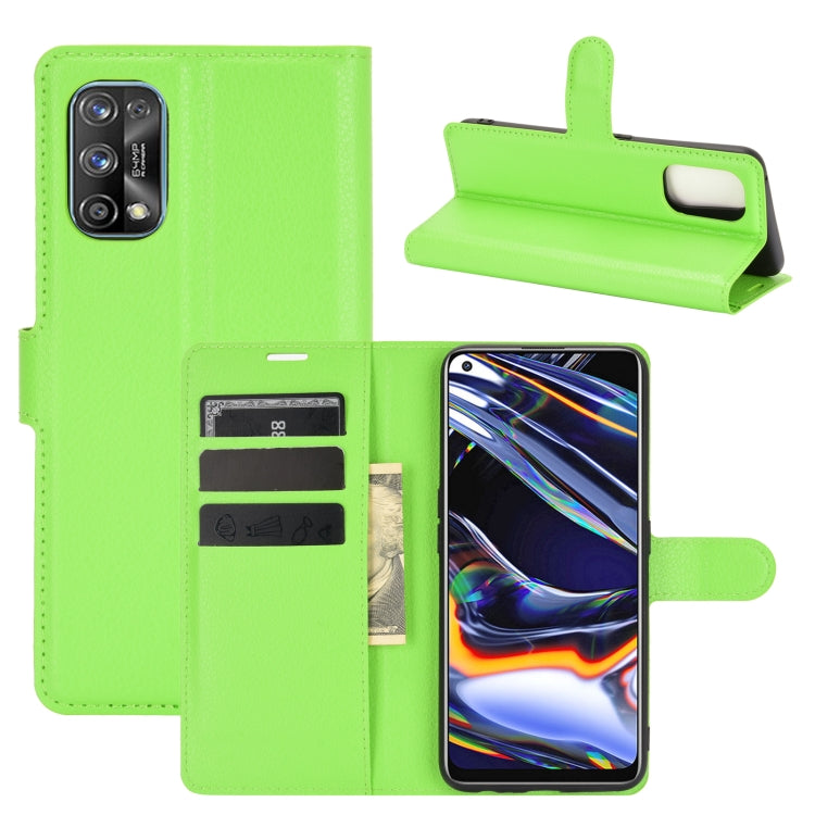 For OPPO Realme 7 Pro Litchi Texture Horizontal Flip Protective Case with Holder & Card Slots & Wallet