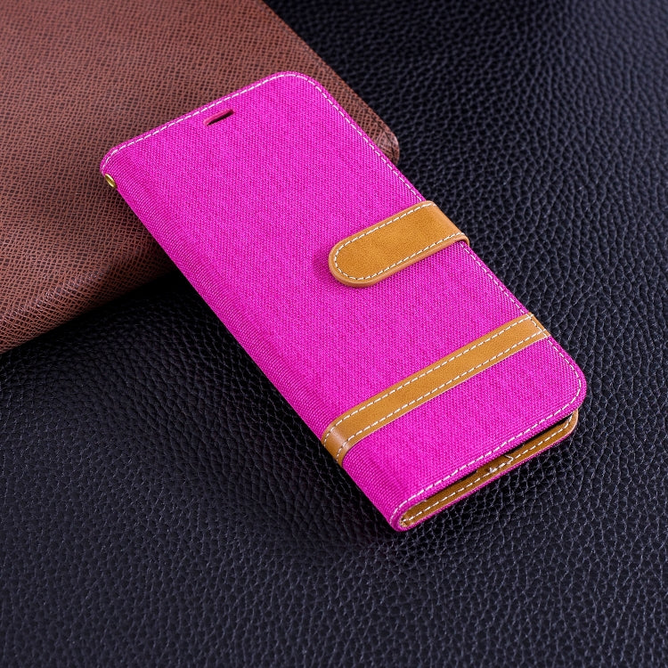 Color Matching Denim Texture Leather Case for Huawei Honor 7A & Y6 (2018), with Holder & Card Slots & Wallet & Lanyard