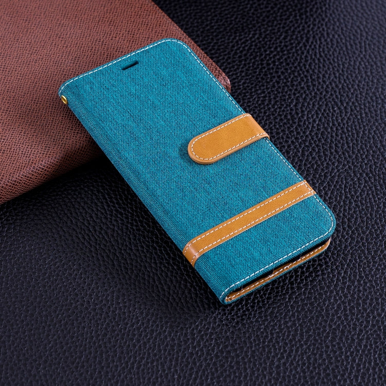 Color Matching Denim Texture Leather Case for Huawei Honor 7A & Y6 (2018), with Holder & Card Slots & Wallet & Lanyard