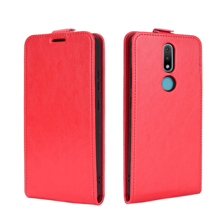 For Nokia 2.4 R64 Texture Single Vertical Flip Leather Protective Case with Card Slots & Photo Frame