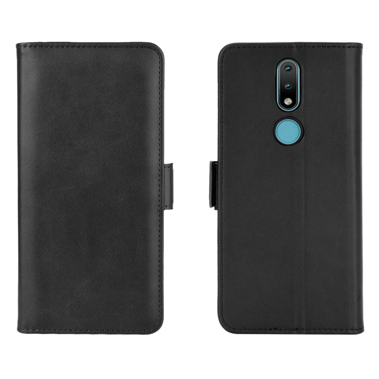 For Nokia 2.4 Dual-side Magnetic Buckle Horizontal Flip Leather Case with Holder & Card Slots & Wallet
