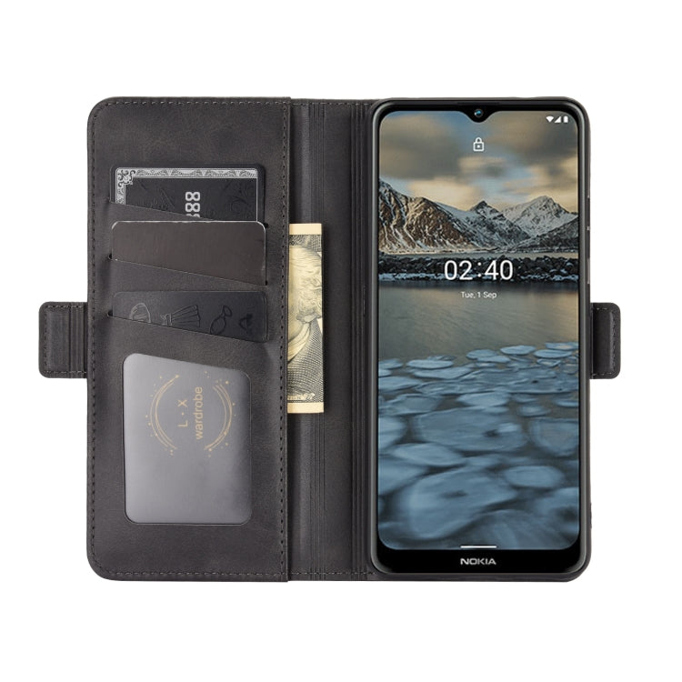 For Nokia 2.4 Dual-side Magnetic Buckle Horizontal Flip Leather Case with Holder & Card Slots & Wallet