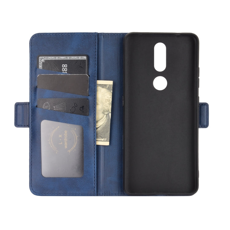 For Nokia 2.4 Dual-side Magnetic Buckle Horizontal Flip Leather Case with Holder & Card Slots & Wallet