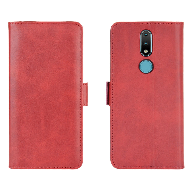 For Nokia 2.4 Dual-side Magnetic Buckle Horizontal Flip Leather Case with Holder & Card Slots & Wallet
