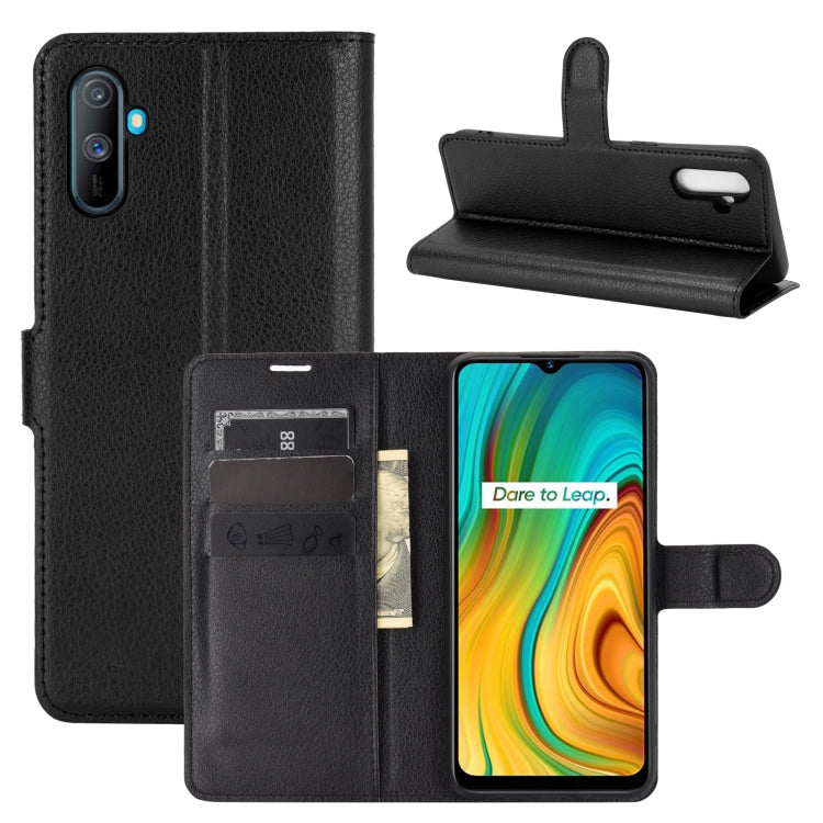 For OPPO Realme C3 Fingerprint-free version Litchi Texture Horizontal Flip Protective Case with Holder & Card Slots & Wallet